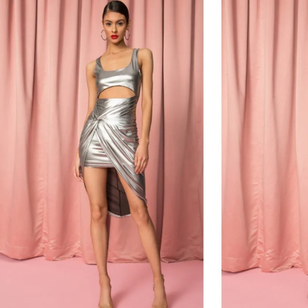 Metallic Twist Front Maxi Dress - Revolve / Superdown